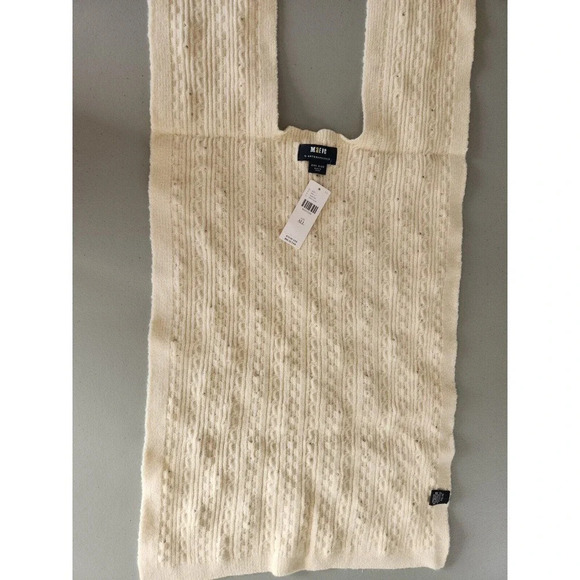 NWT Anthropologie Maeve Pearl Cable Knit Sweater Vest Shrug One Size Ivory - Picture 9 of 11